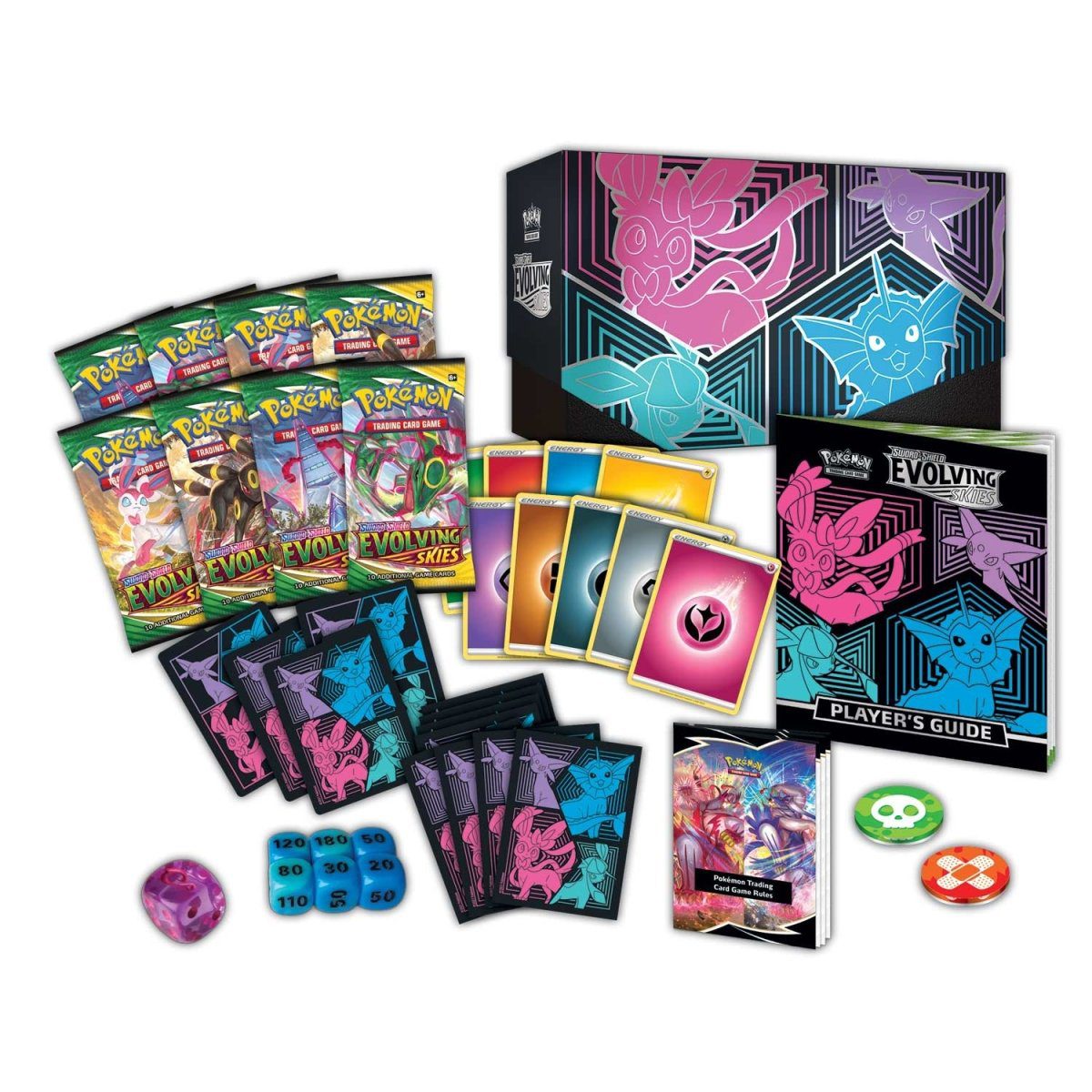 Pokémon TCG: Elite Trainer Box - Sword & Shield - Evolving Skies (Vaporeon, Espeon, Glaceon & Sylveon) - Image 3