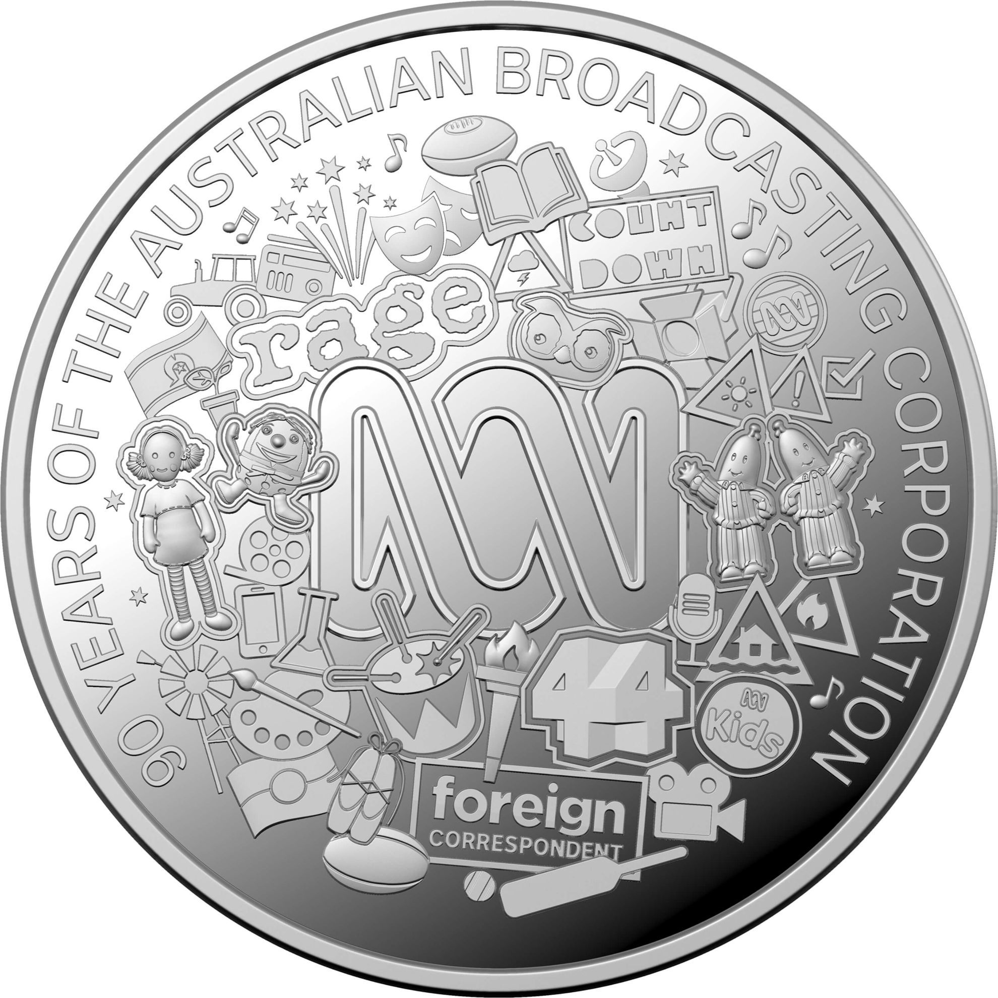 2022 $1 ABC 90th Anniversary 1/2oz Silver Proof Coin - Image 2