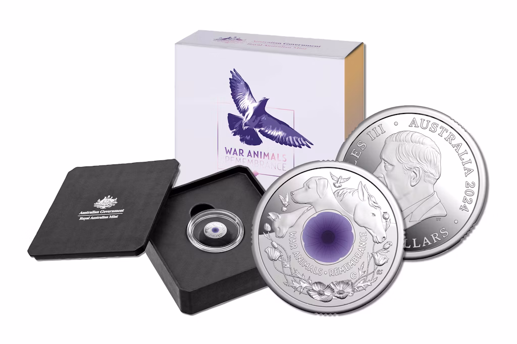 2024 $2 War Animals Remembrance Silver Proof Coin - Image 6
