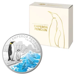 2023 $5 Australian Antarctic Territory - Emperor Penguin Silver Proof Coin